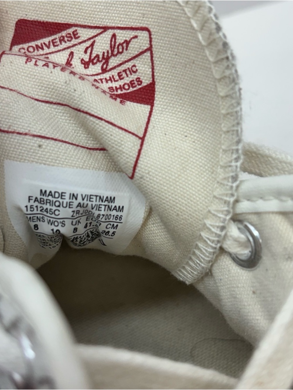 Converse Chuck Taylor All Star 70 Ox Woven Low Top Sneakers Light Gray W 10/M 8 - Picture 10 of 10